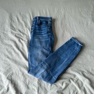 AE high waisted button up skinny jeans